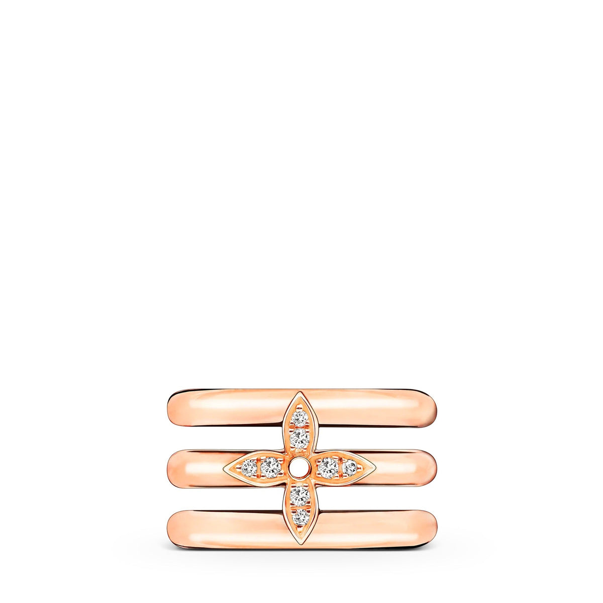 Idylle Blossom Ear Cuff, Pink Gold And Diamonds - Per Unit