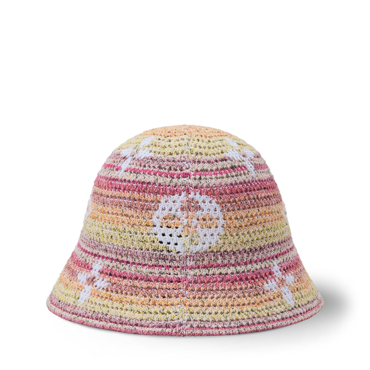 Monogram Stripes Crochet Bucket Hat