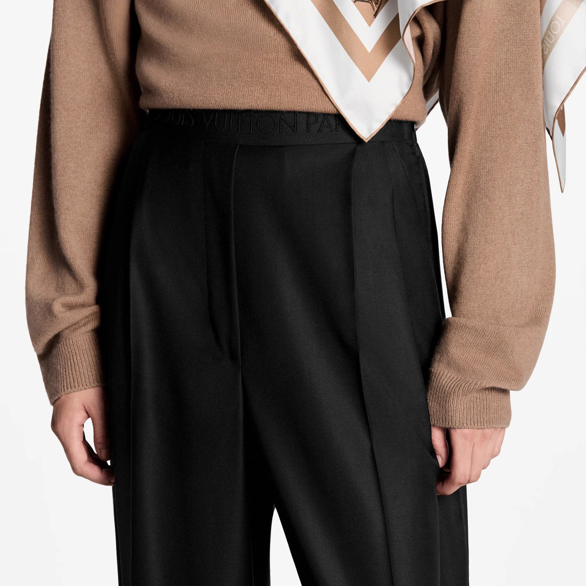 Tailored Wide-Leg Wool Pants