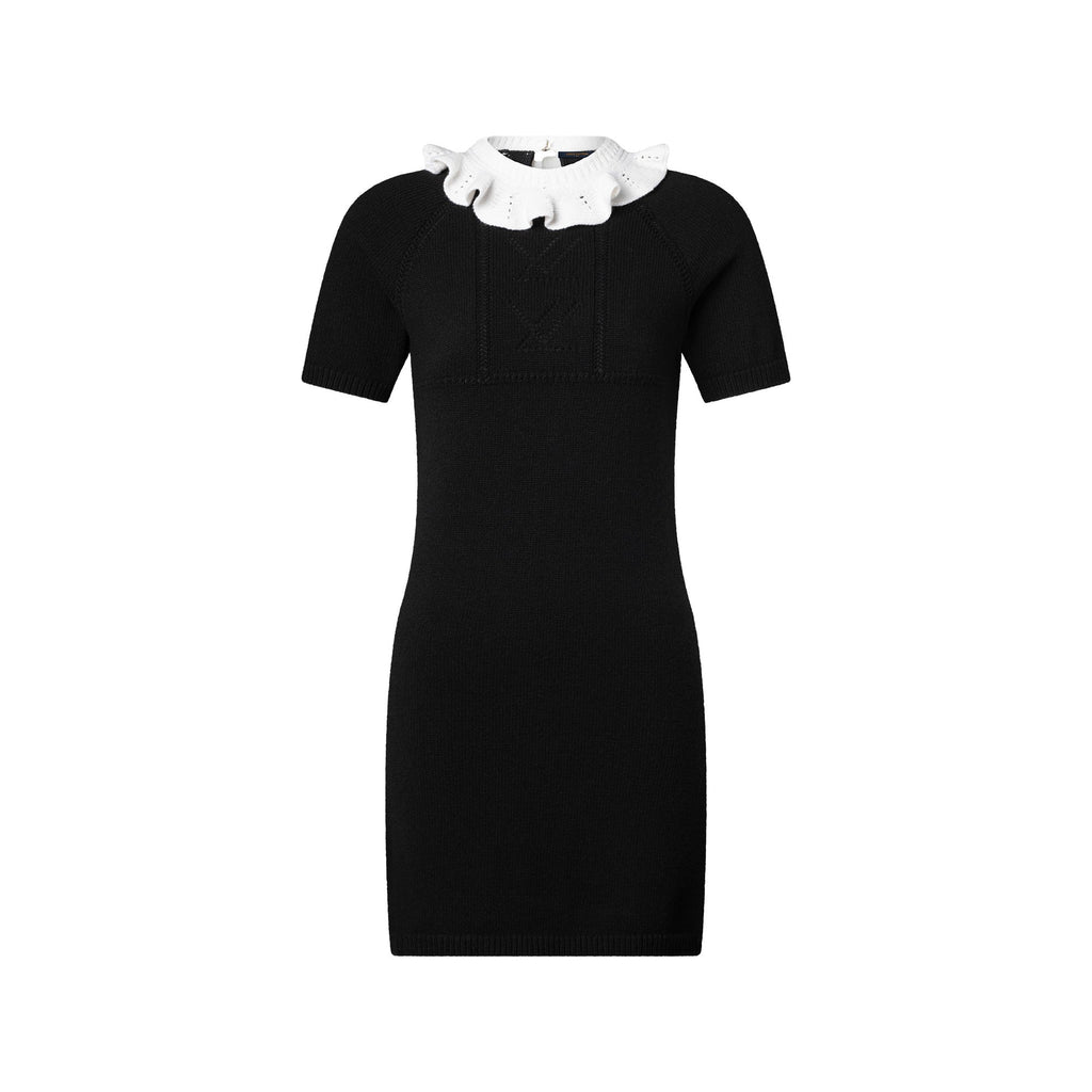 Ruffle Collar Knit Dress