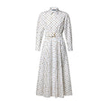 Woven Monogram Print Shirt Dress