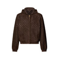 Monogram Embossed Suede Hoodie