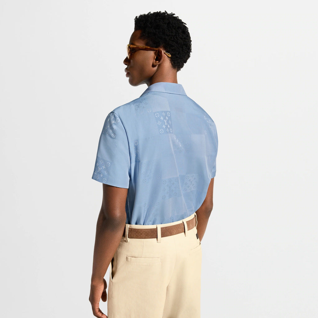 Patchwork Jacquard Short-Sleeved Shirt
