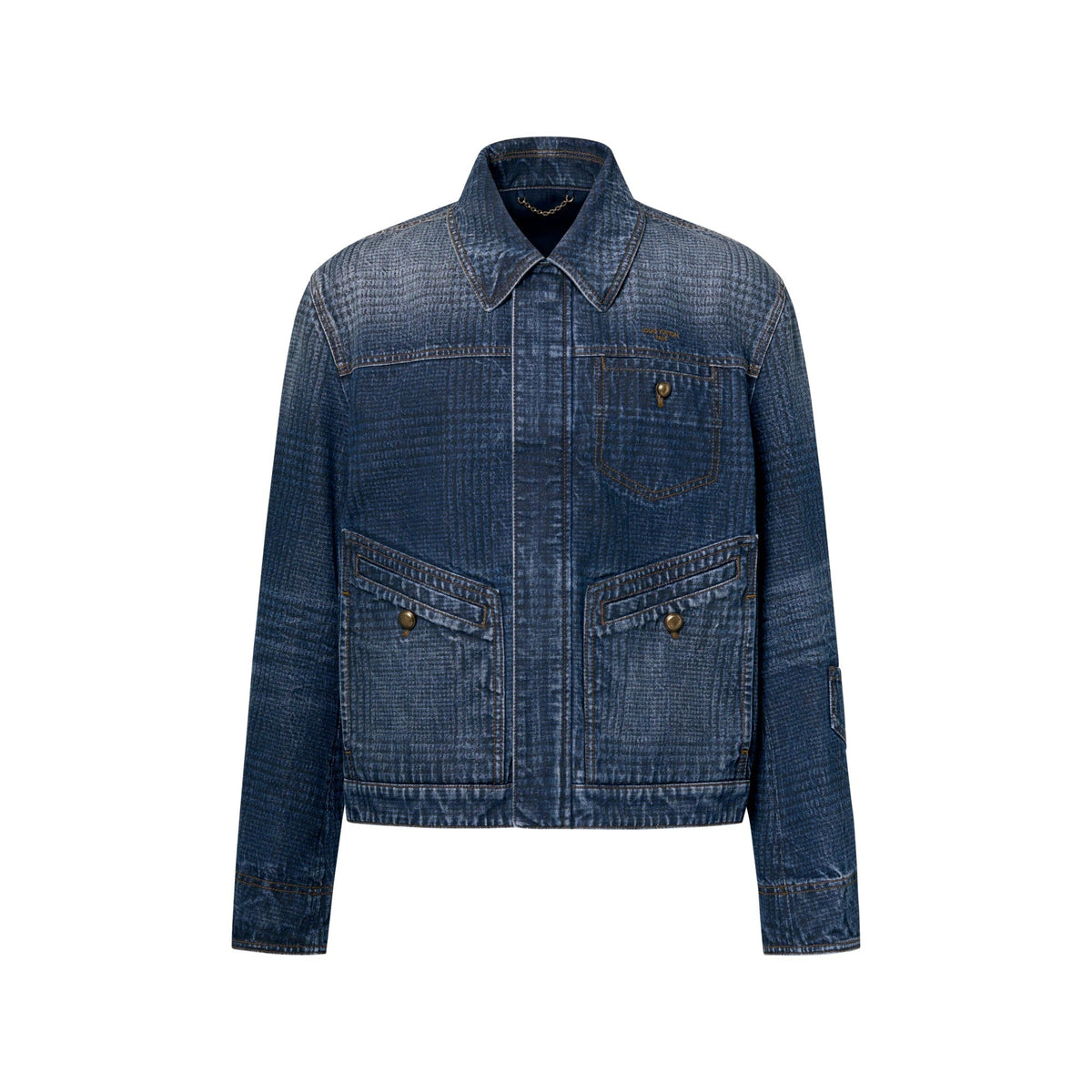 Printed Denim Workwear Jacket