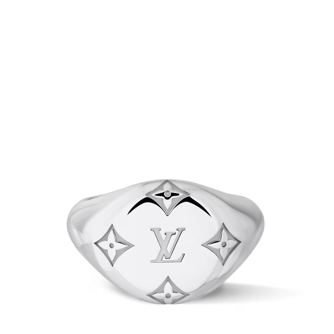 Les Gastons Vuitton Signet Ring, White Gold