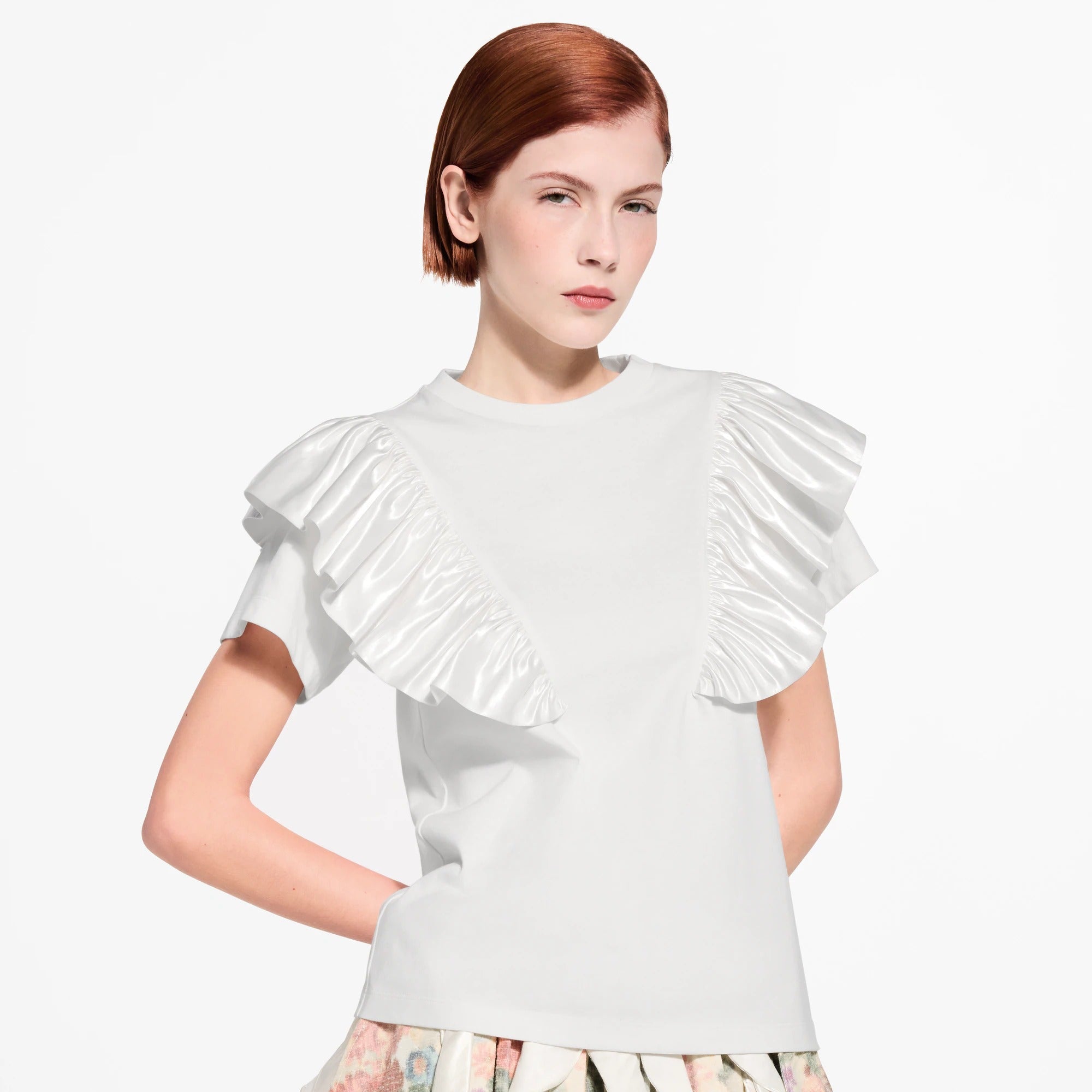 Ruffle Trim T-Shirt