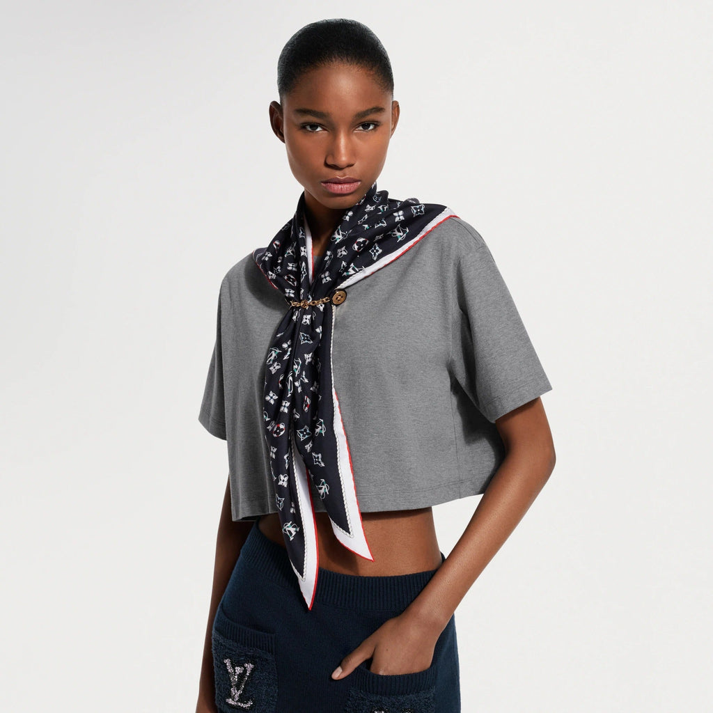 Nautical Scarf Crop Top