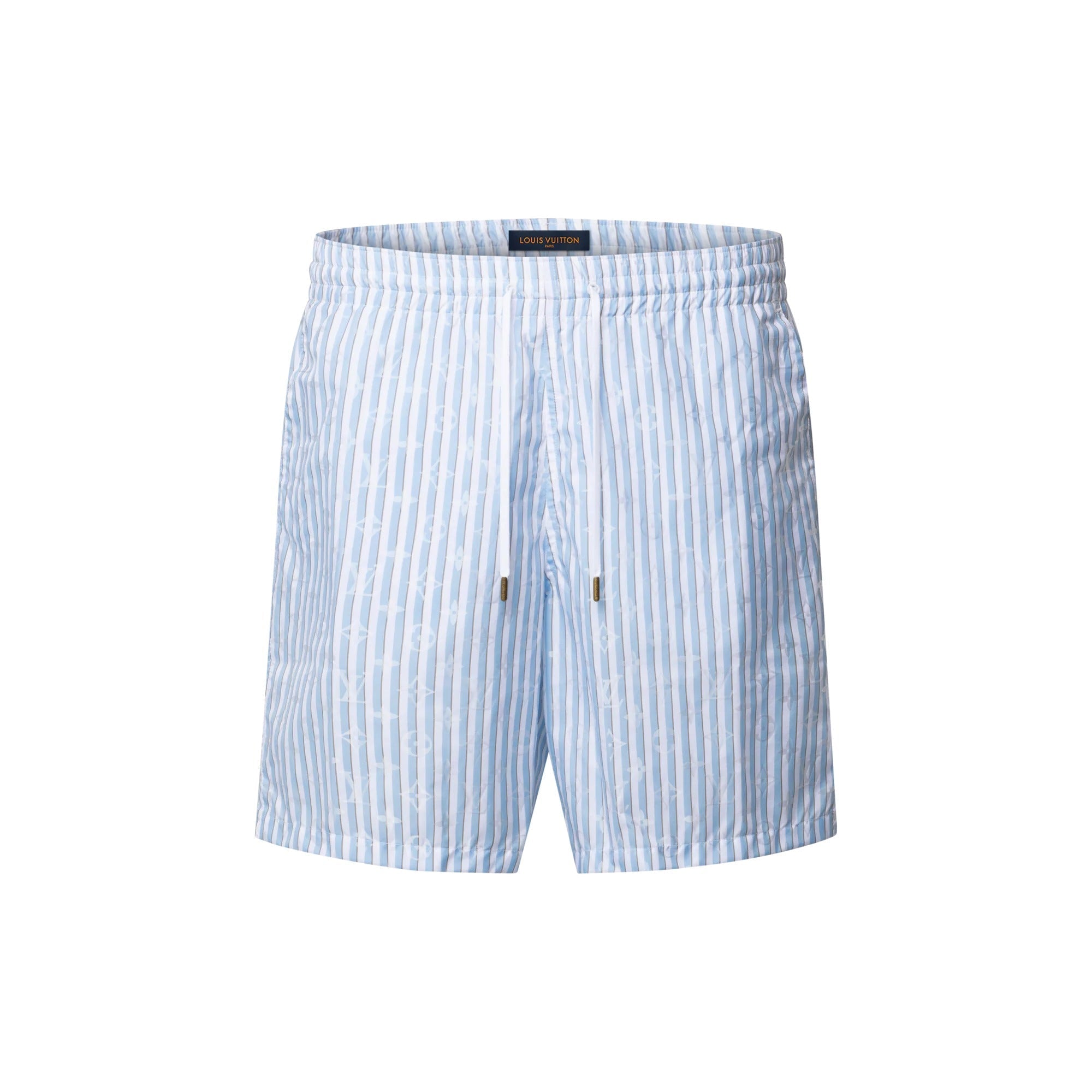 Monogram Striped Swim Shorts