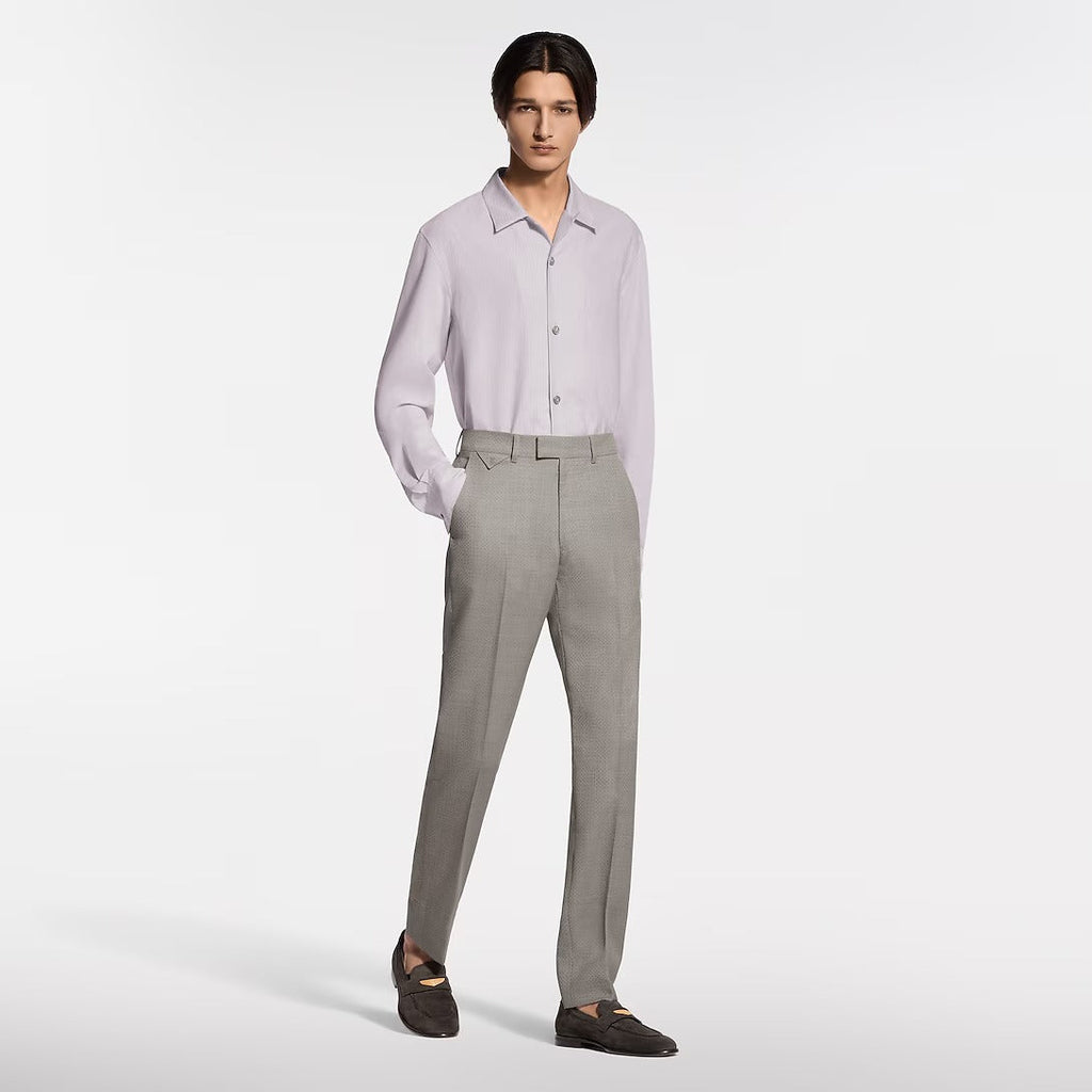 Damier Jacquard Cigarette Pants