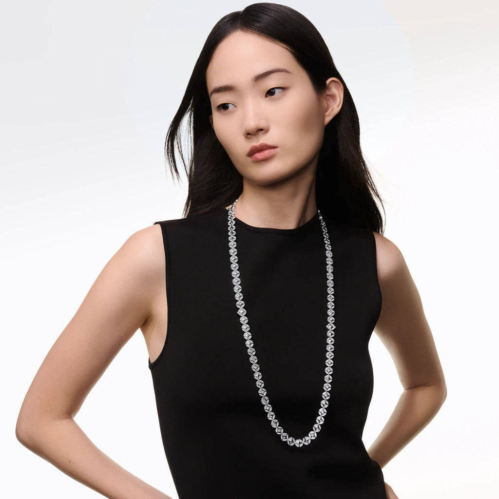 Galaxie Long Necklace, White Gold and Diamonds