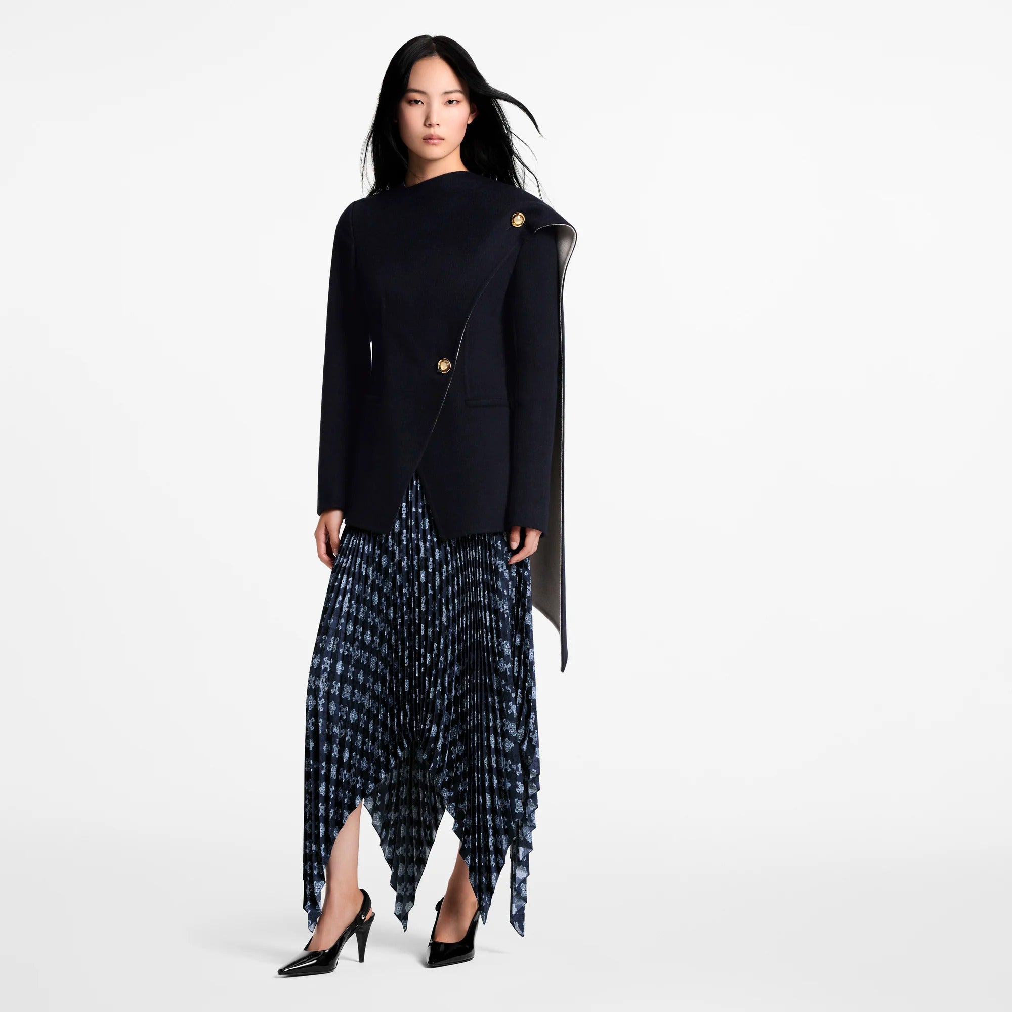 Asymmetrical Scarf Jacket