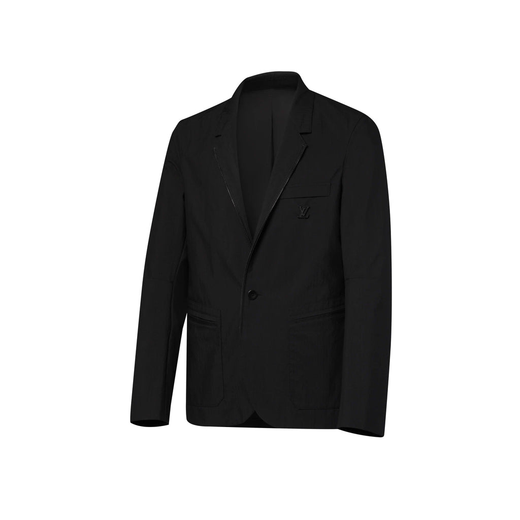 Cotton Ripstop Zippered Single-Breasted Jacket