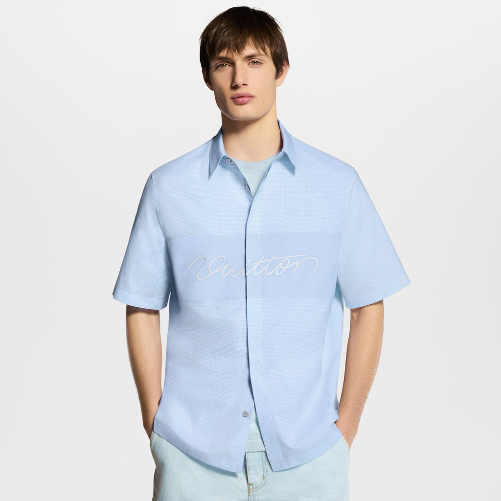 Embroidered Signature Short-Sleeved Shirt