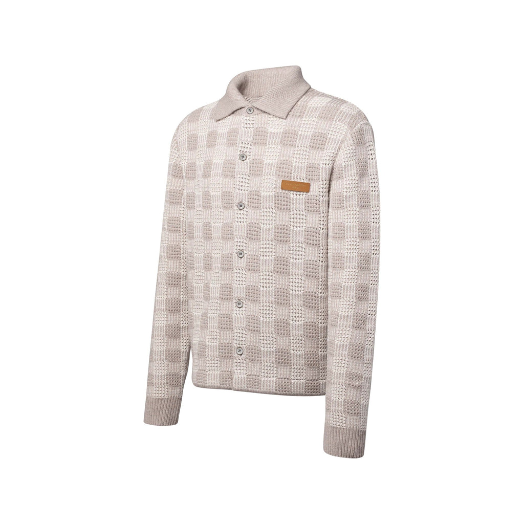 Tweedy Jacquard Check Cardigan