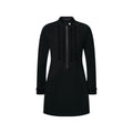 Ruffle Trim Long-Sleeved Technical Jersey Dress