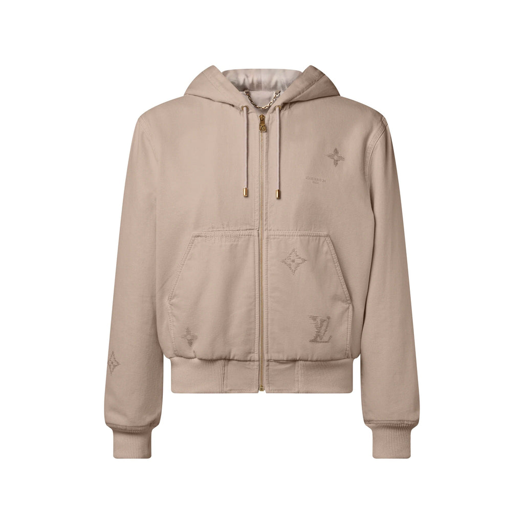 Embroidered Signature Hooded Blouson