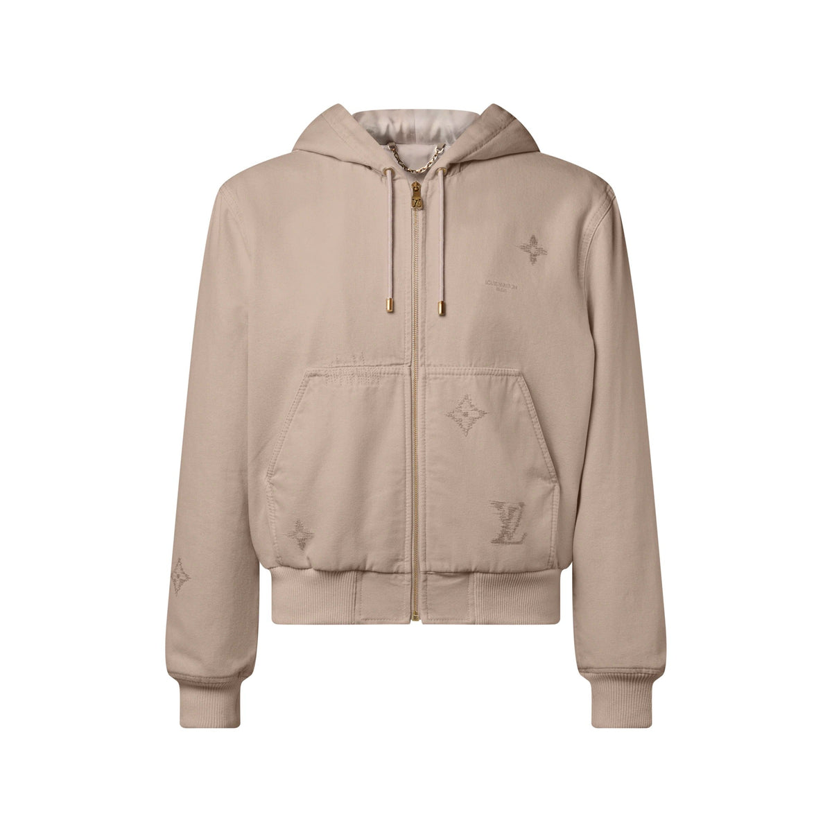 Embroidered Signature Hooded Blouson