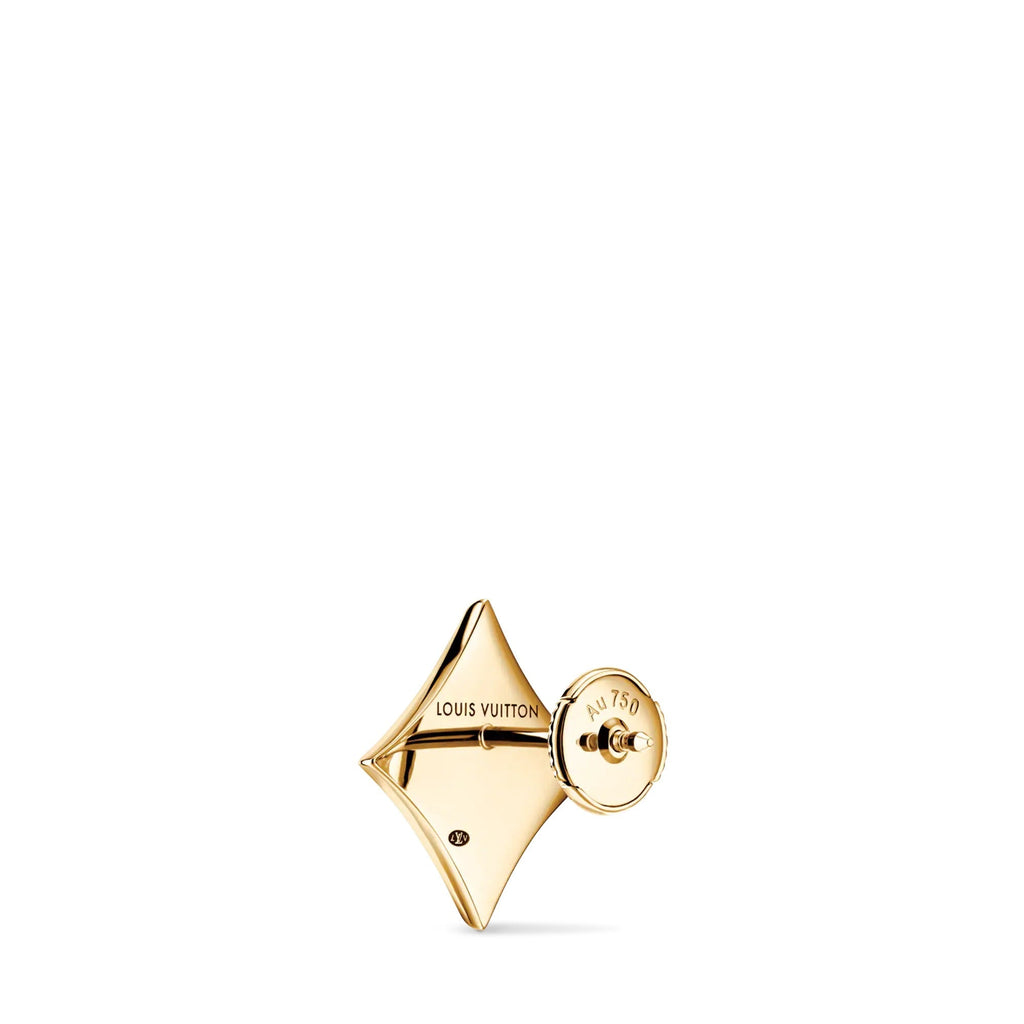 Color Blossom BB Star Earstud, Yellow Gold and Sodalite - per unit