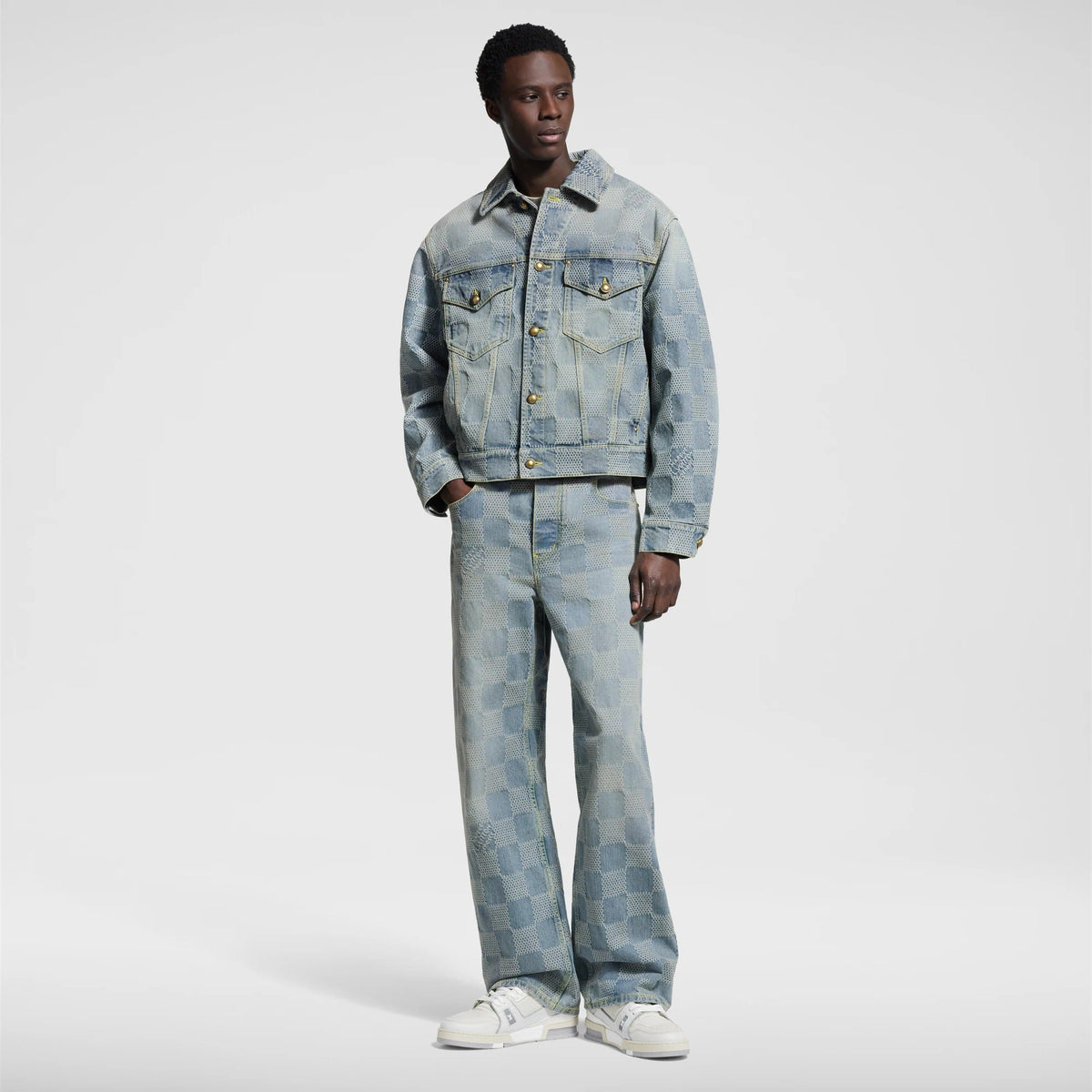 Damier Denim Skate Pants