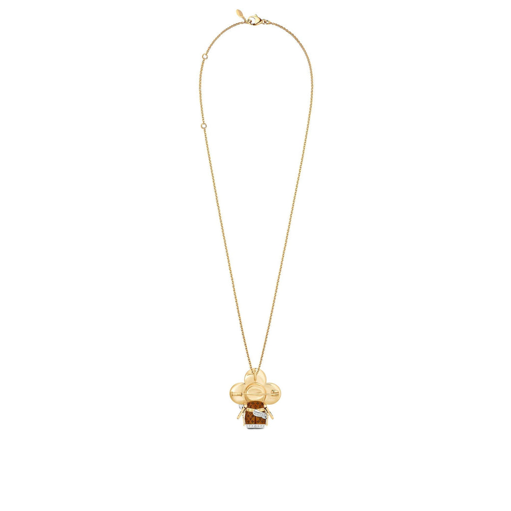 Vivienne Horse Pendant, Yellow Gold, White Gold, Lacquer & Diamonds