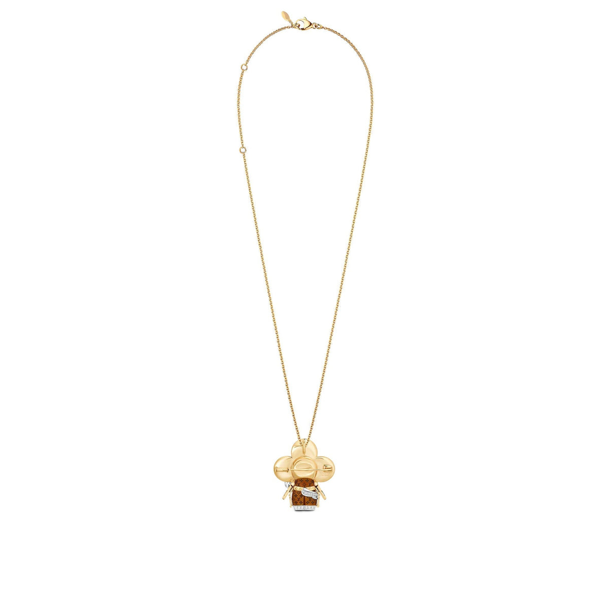 Vivienne Horse Pendant, Yellow Gold, White Gold, Lacquer & Diamonds