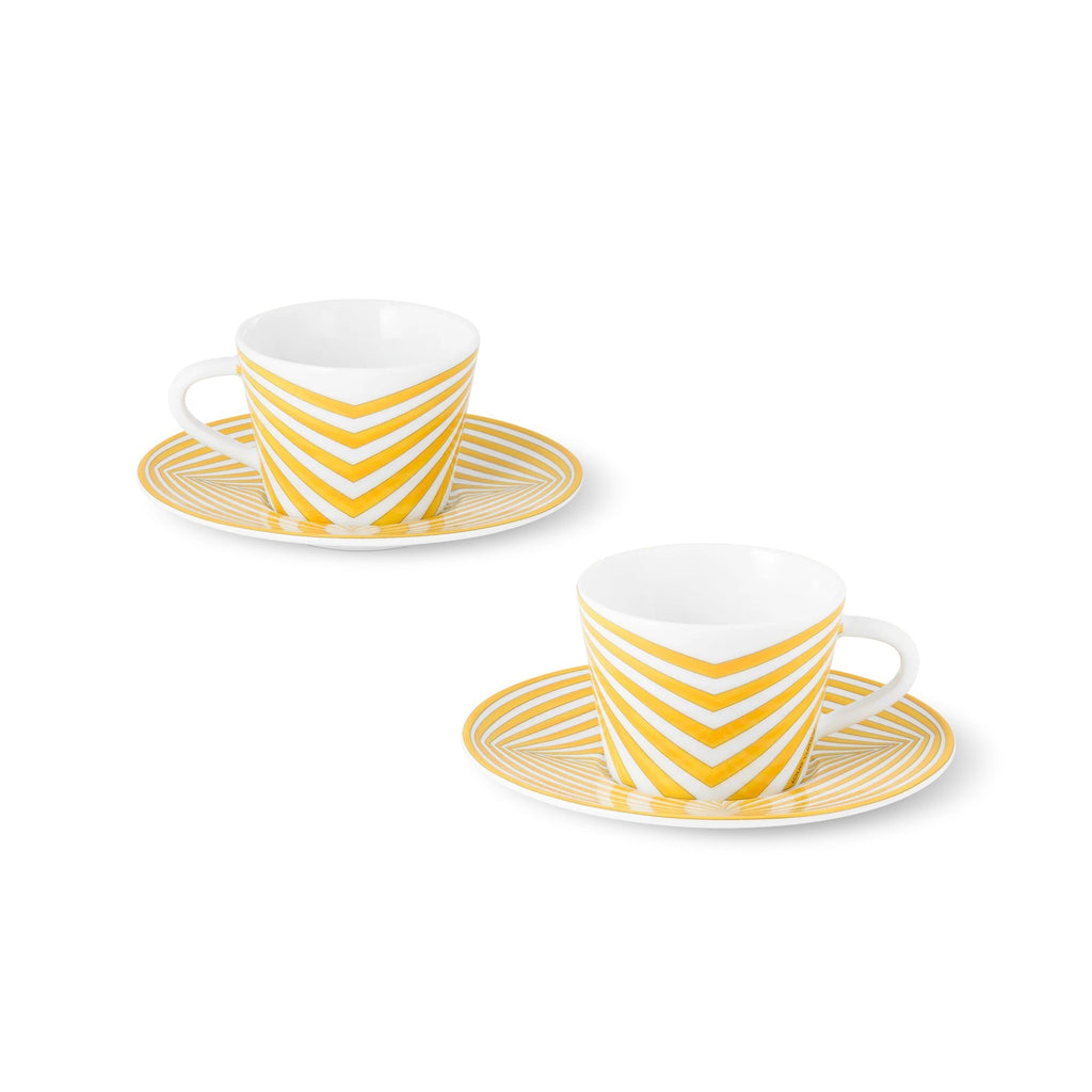 Dolce Vita Set Of 2 Coffee Cups And Saucers