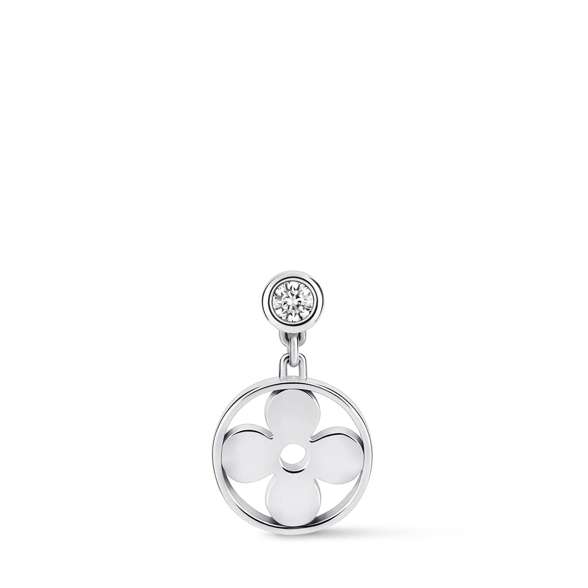 Idylle Blossom Ear Stud, White Gold And Diamond - Per Unit