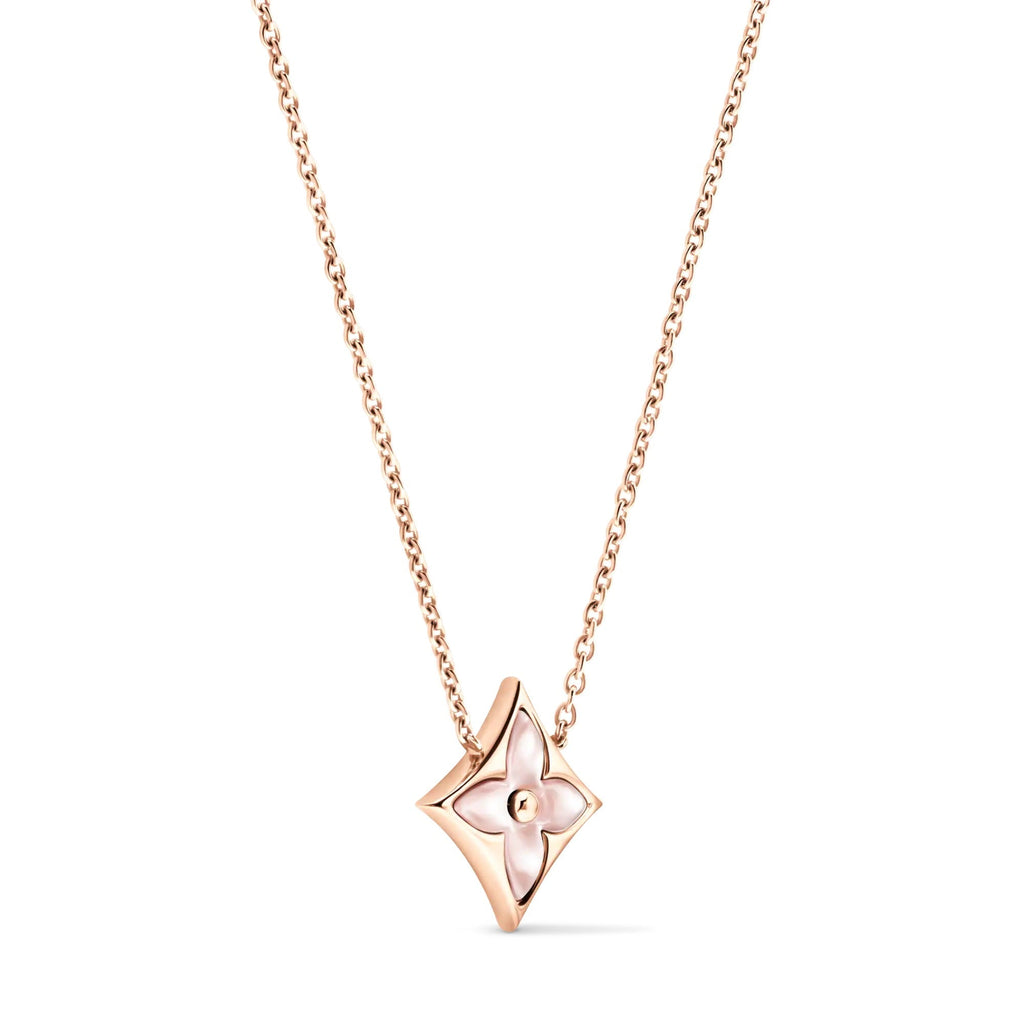 Color Blossom M Star Pendant, Rose Gold and Pink Mother-of-Pearl