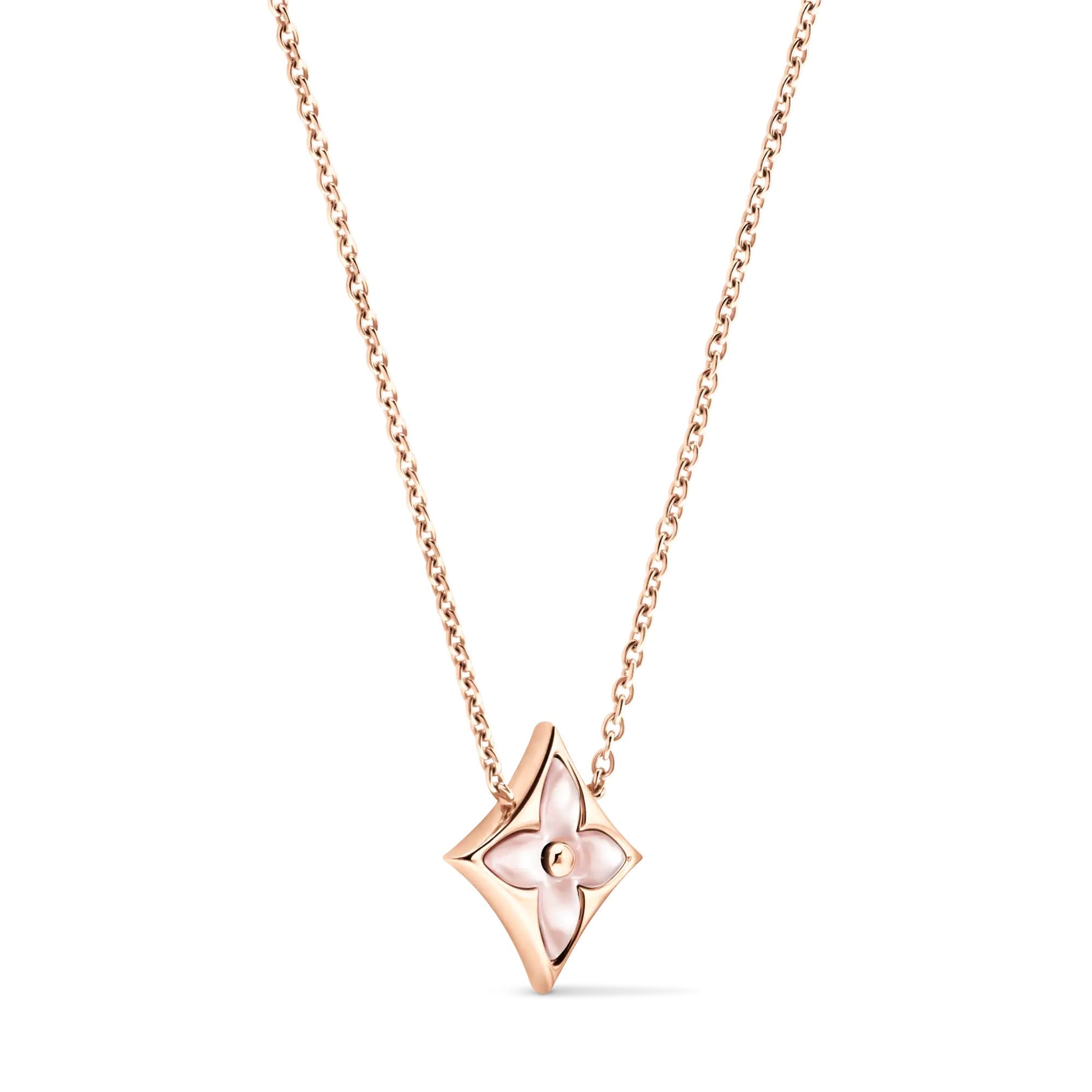 Color Blossom M Star Pendant, Rose Gold and Pink Mother-of-Pearl