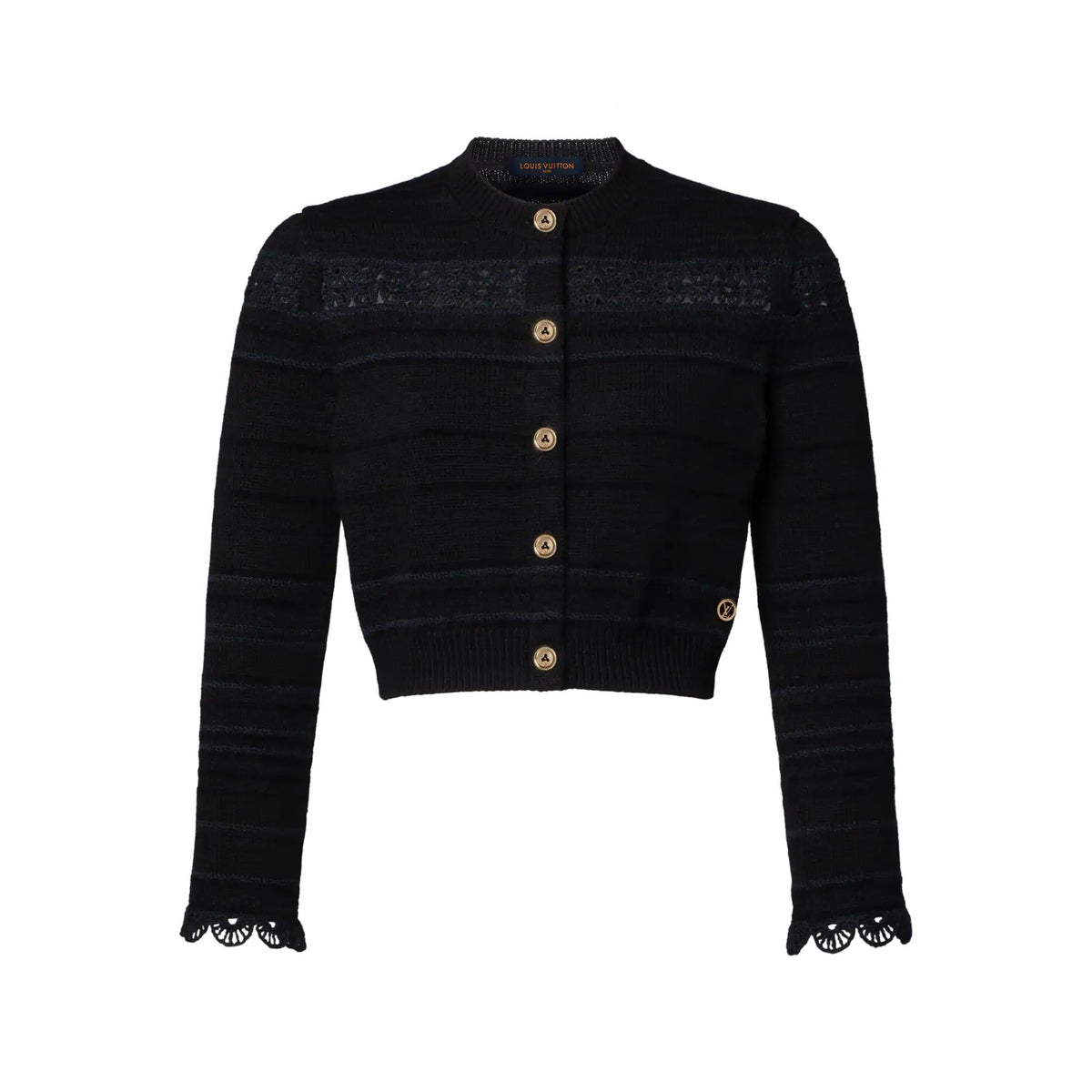 Lace Insert Knit Cardigan
