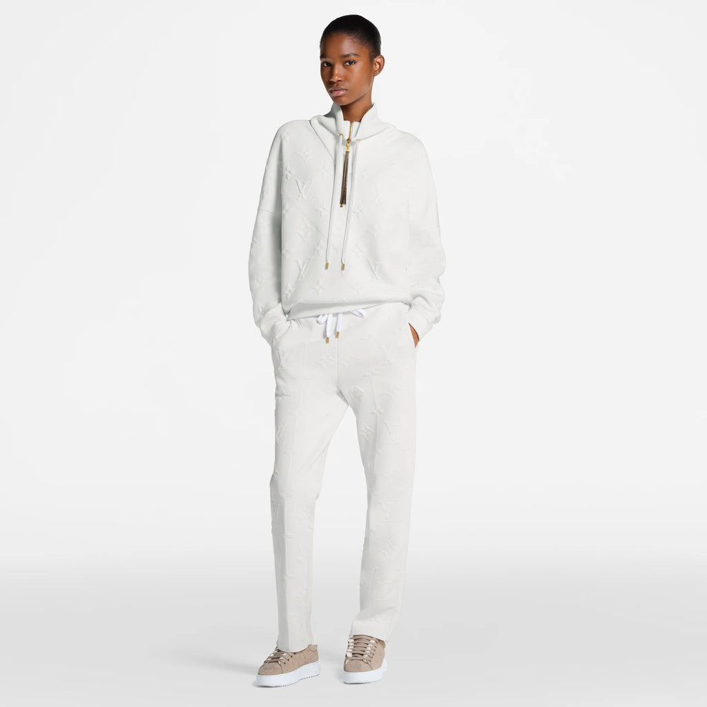 3D Monogram Ribbed Neck Sweater