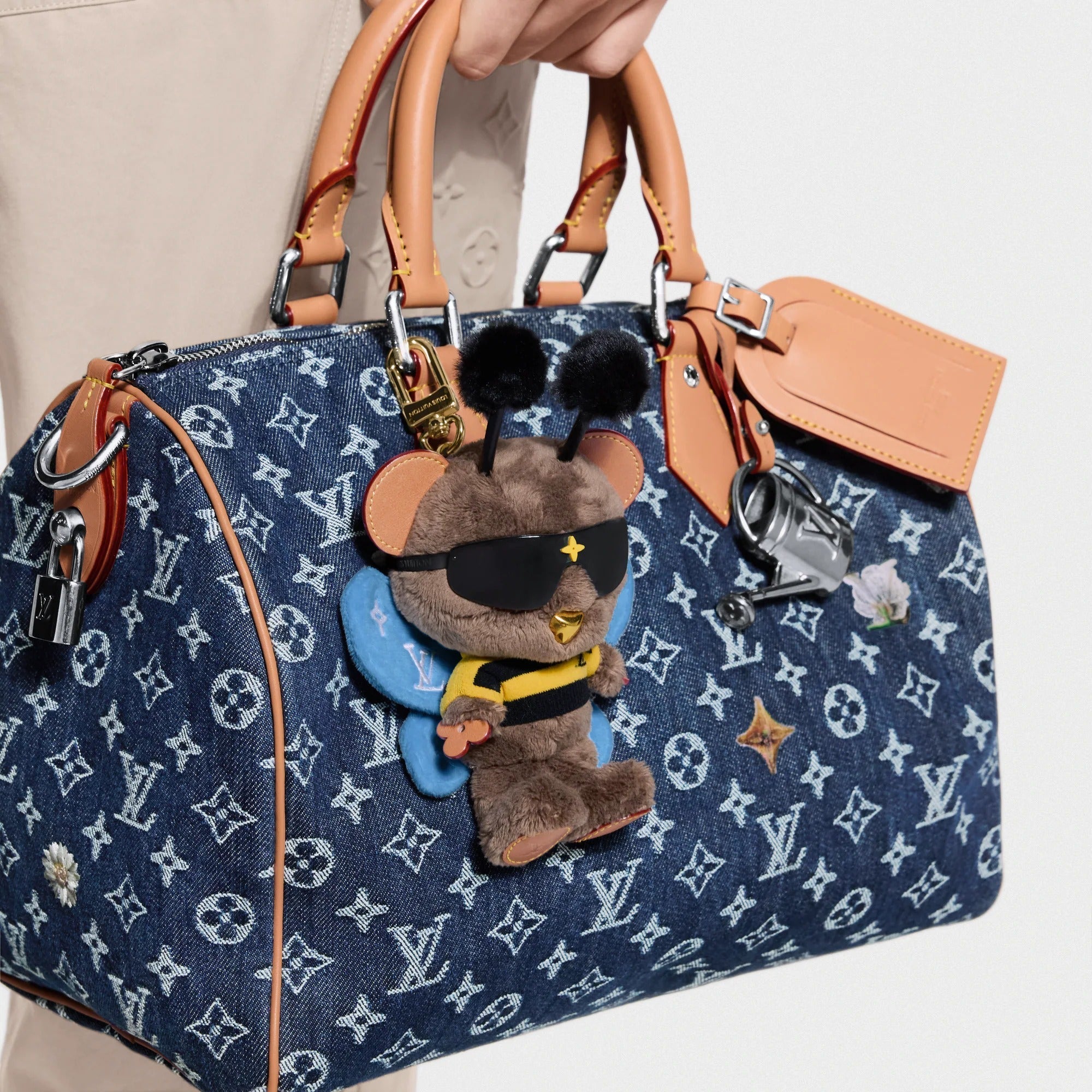 LV Louis Bear Bee Bag Charm