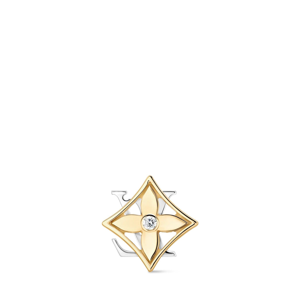 Idylle Blossom Reversible Stud, Yellow And White Gold And Diamond - Per Unit
