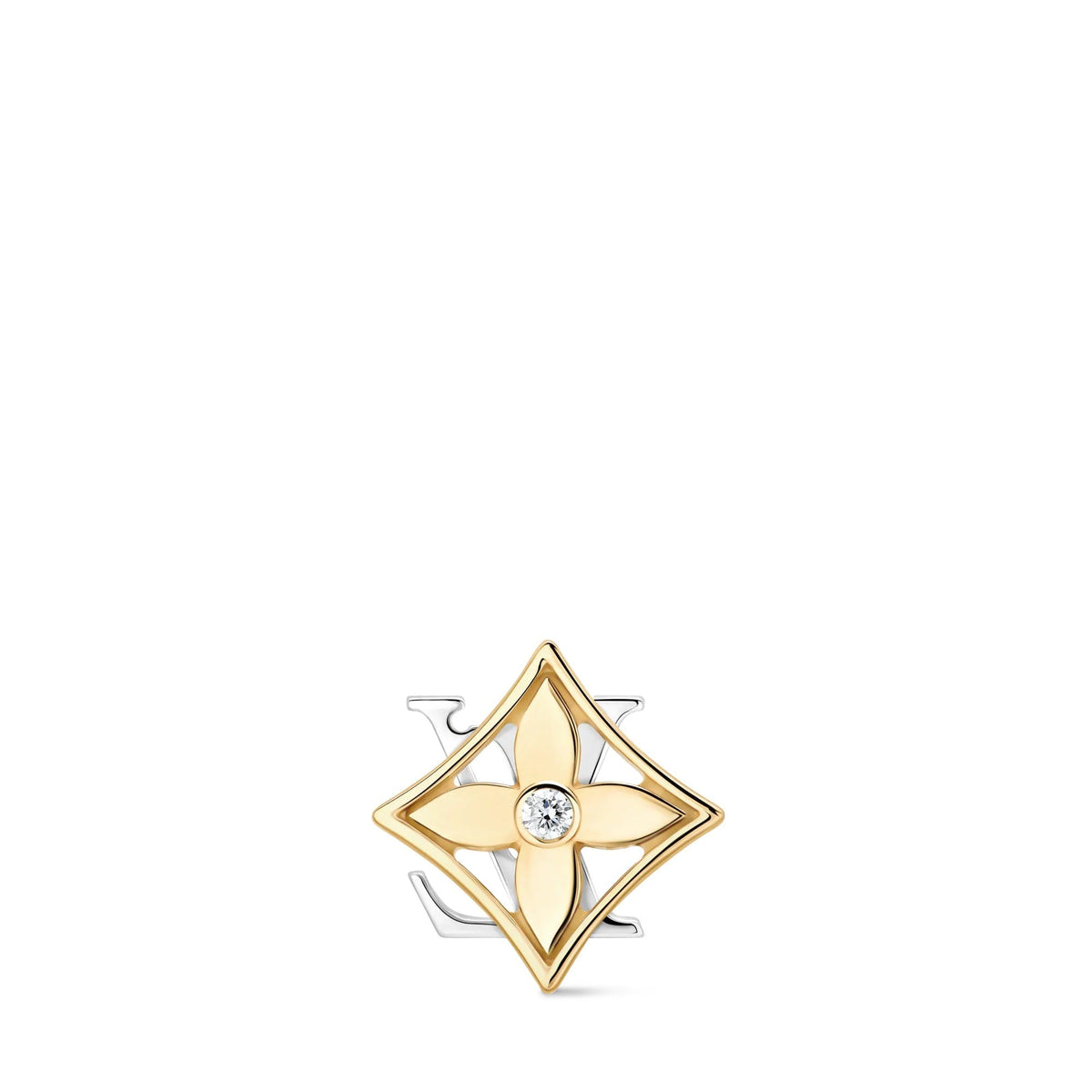 Idylle Blossom Reversible Stud, Yellow And White Gold And Diamond - Per Unit