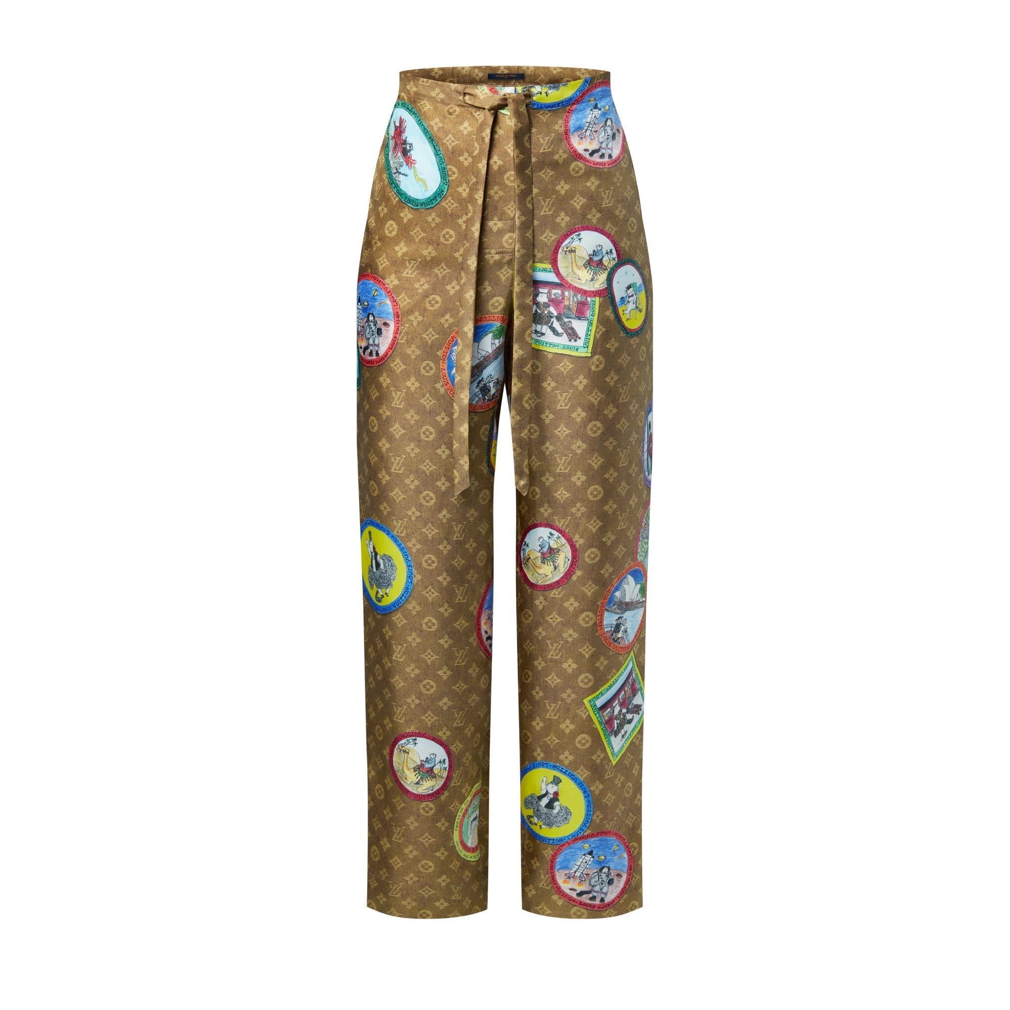 Monogram Cat Stamp Pajama Pants
