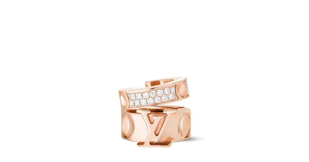Empreinte Ear Cuff, Pink Gold and Diamonds