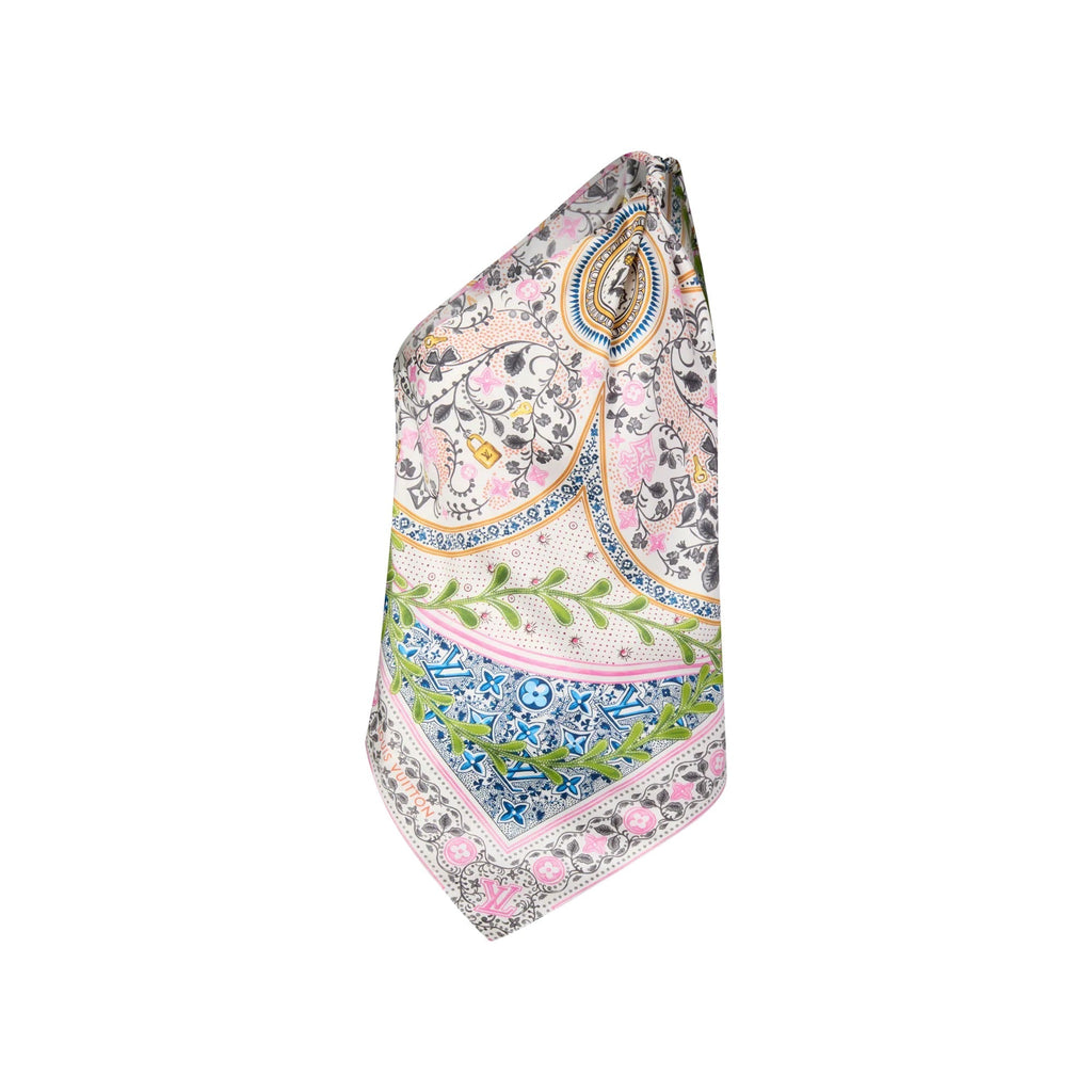 Flower Foulard Asymmetrical Top