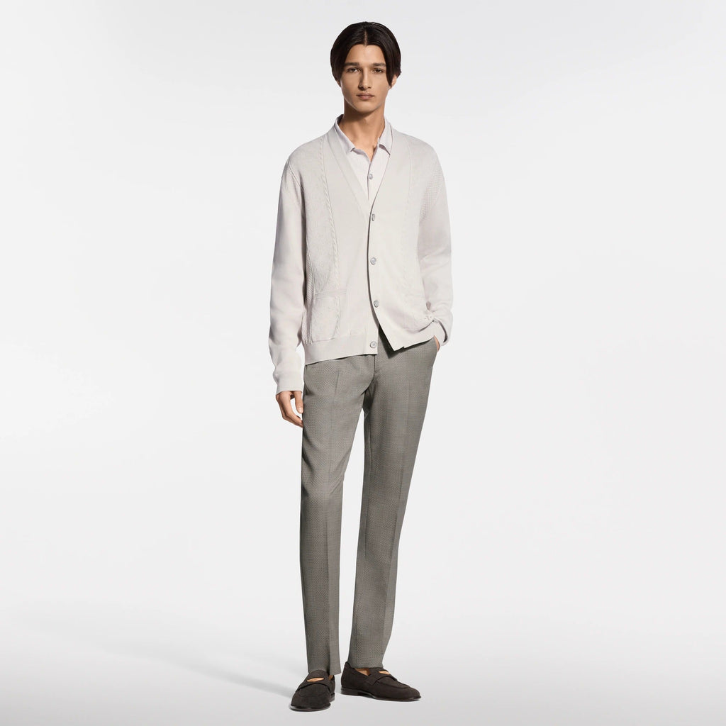 Pointelle Cotton-Silk Cardigan