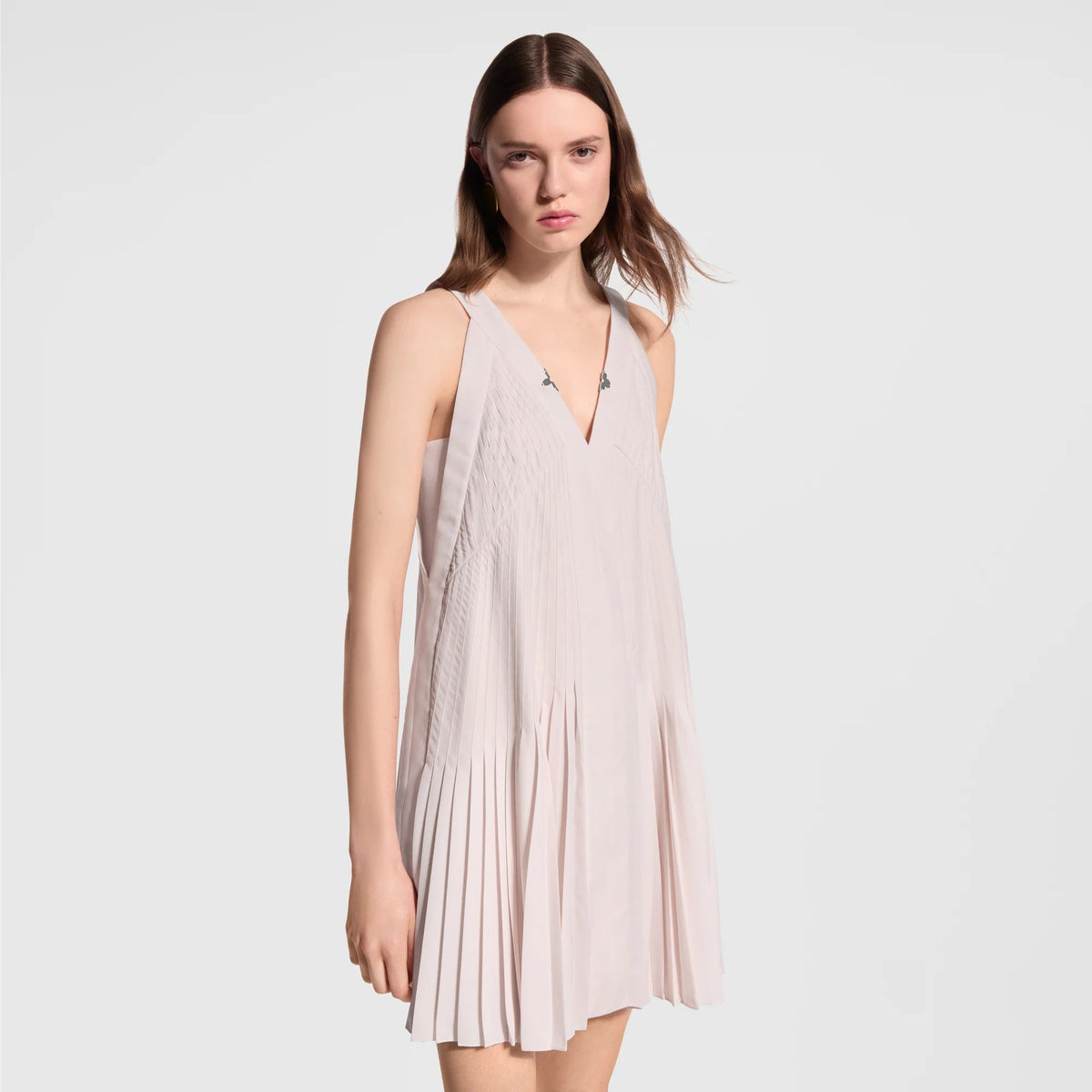 Pleat Accent Dress