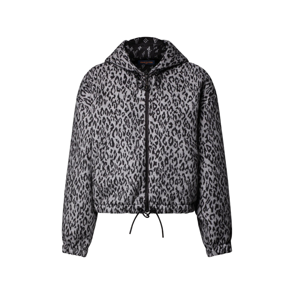 Cropped Signature Leopard Coat