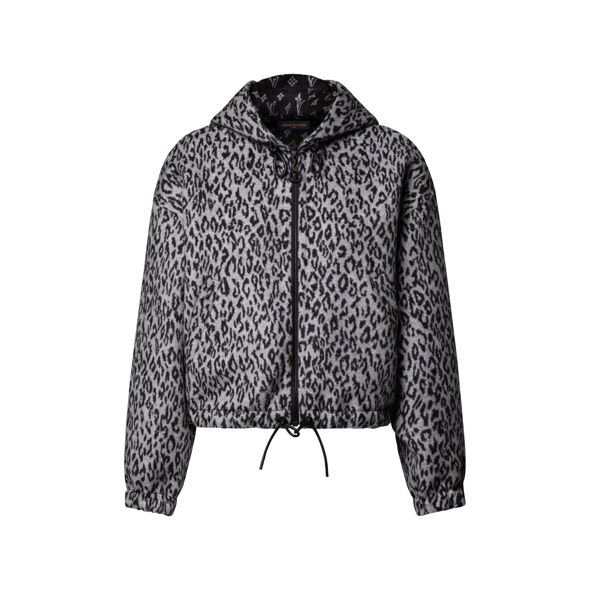 Cropped Signature Leopard Coat