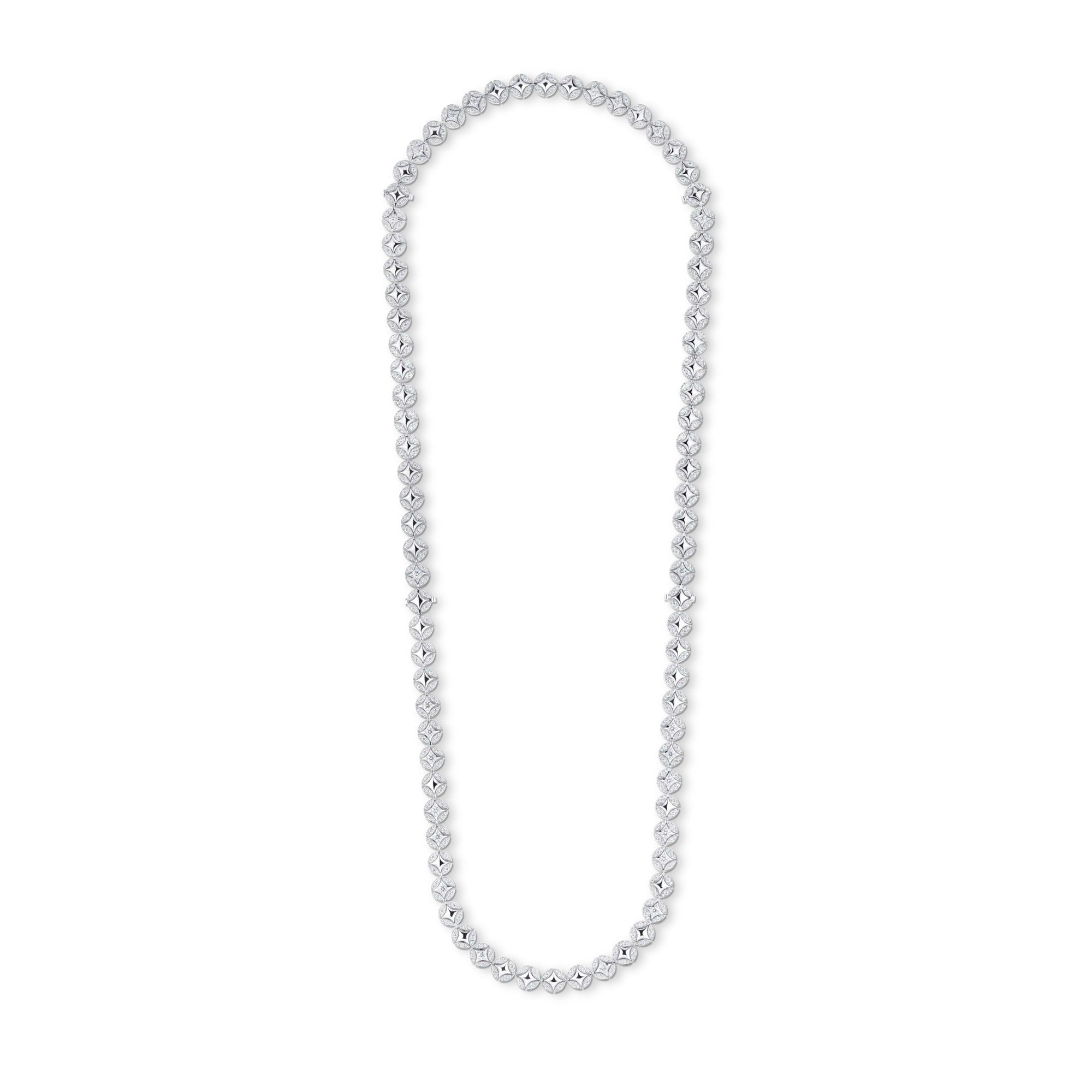 Galaxie Long Necklace, White Gold and Diamonds