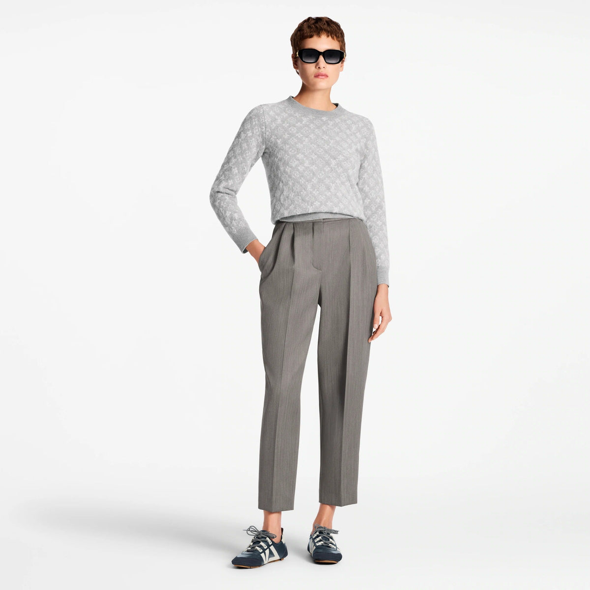 Monogram Brushed Knit Sweater