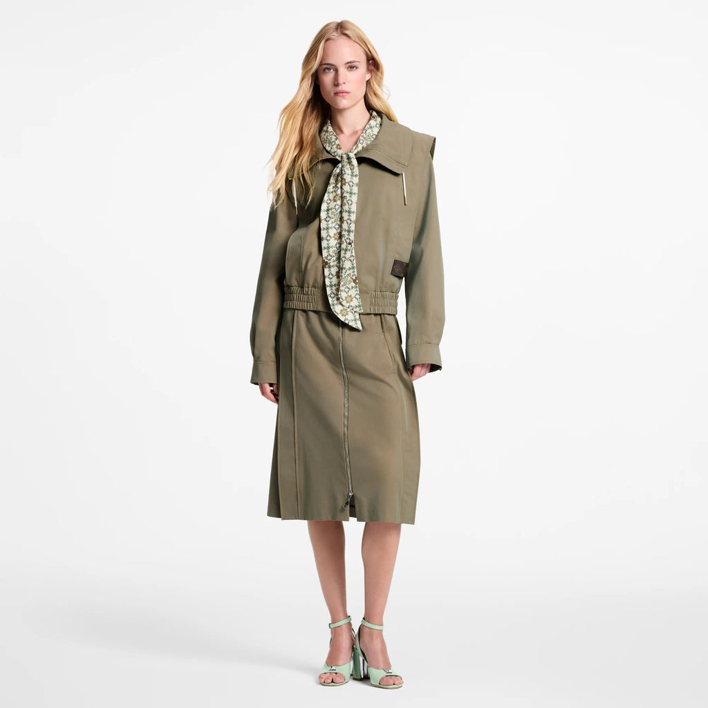 High Collar Zip-Up Jacket