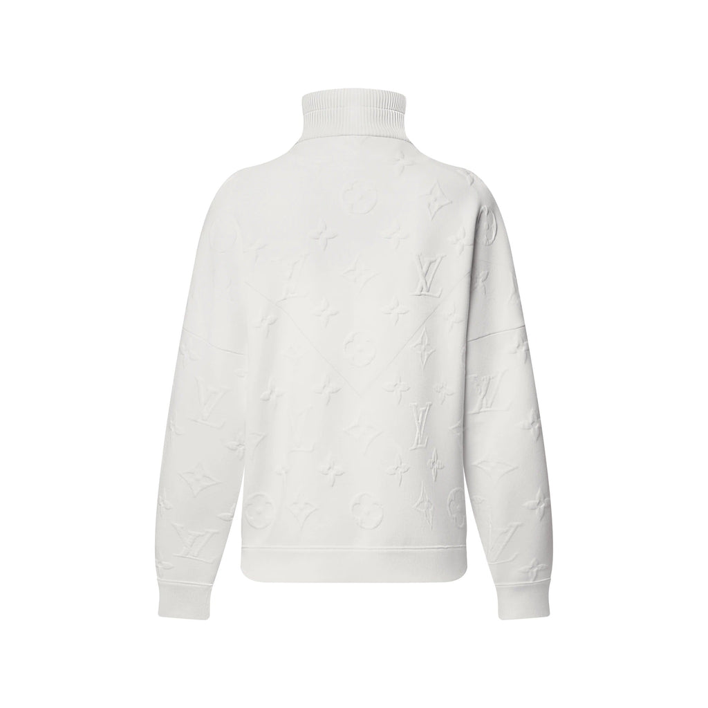 3D Monogram Ribbed Neck Sweater
