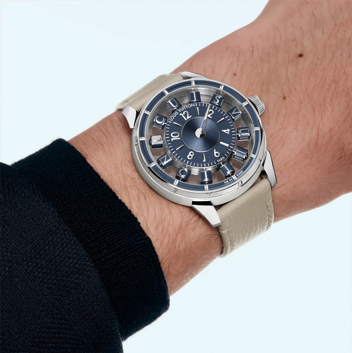 Tambour Taiko Spin Time Air, Automatic, 42.5mm, White gold
