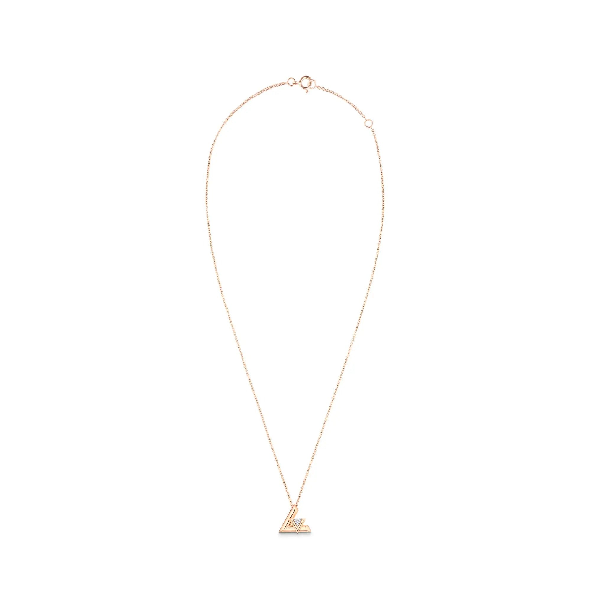 LV Volt One Small Pendant, Pink Gold And Diamond