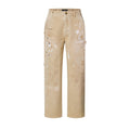 Embellished Denim Carpenter Pants