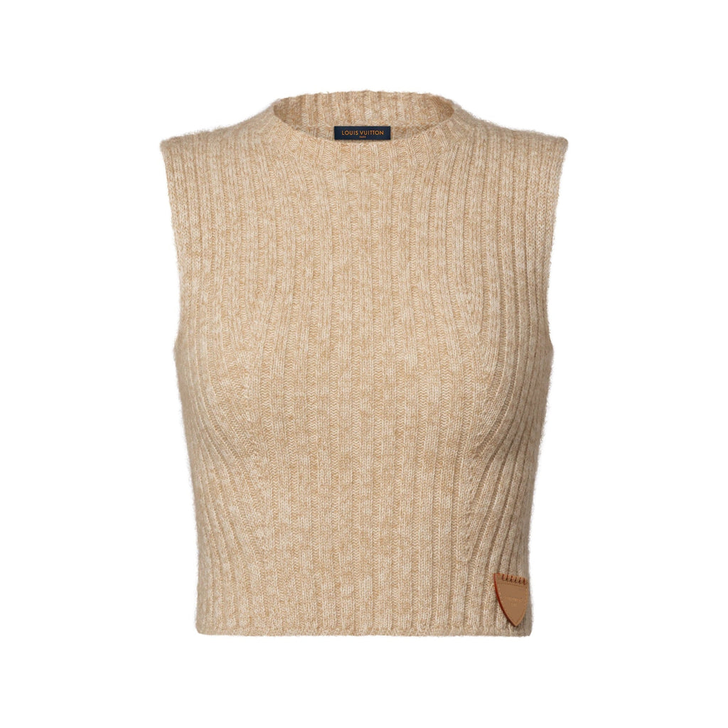 Cropped Ribbed Knit Top