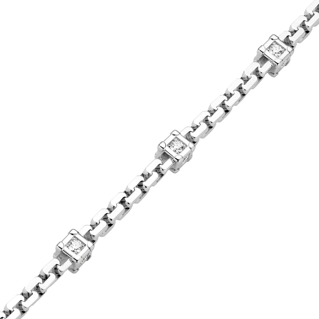 Les Gastons Vuitton Trunk Bracelet, White Gold and Diamonds